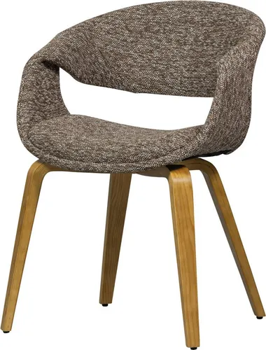 WOOOD Esszimmerstuhl - Braun/Natur - Stylischer Esszimmerstuhl mit robustem Design. Ideal für gemütliche Essbereiche, bietet er hohen Sitzkomfort und eine Belastbarkeit von bis zu 136 kg.
