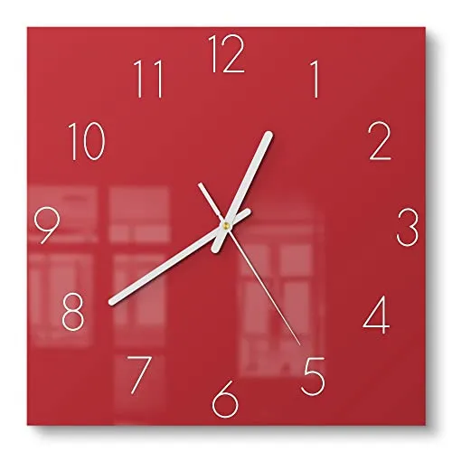 DEQORI Glasuhr in rot von DEQORI