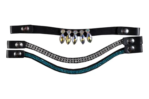 HKM Kids Stirnbänder Hobby Horsing 3er Set Blau/Silber