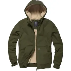 Vintage Industries Datton Jacke, Oliv, 2XL - Funktionsjacke in olivgrün, wasserabweisend und atmungsaktiv, ideal für Outdoor-Aktivitäten und wechselhaftes Wetter.