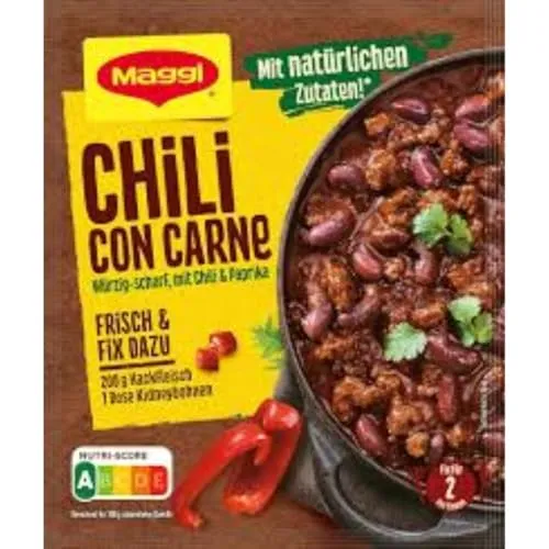 Produktbild MAGGI Fix für Chili con Carne, Würzmischung, mit natürlichen Zutaten* , für 2 Portionen, 1er Pack (1 x 33g Packung)