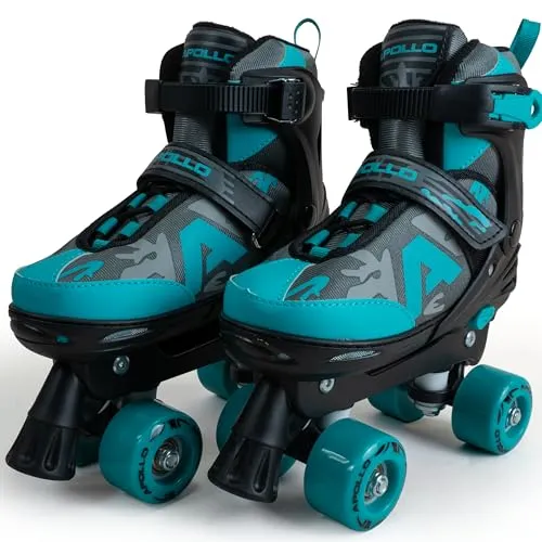 Apollo Champion Adjustable Quad Skate - Verstellbare LED Rollschuhe für Kinder - Die Apollo LED Rollschuhe bieten hohen Komfort mit anpassbaren Softboots und stabilen Cuffs. Sie wachsen mit und sind ideal für sportbegeisterte Kinder – einfach per 1-Klick System verstellbar.
