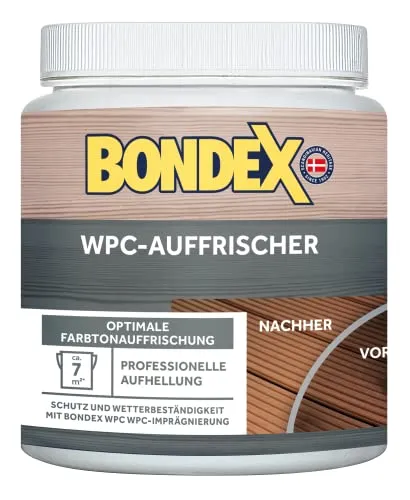 Bondex WPC-Auffrischer farblos 0,75 L - Effektiver Möbelreiniger für WPC, entfernt Grauschleier und frischt die Farbe auf. Ideal für die Pflege von Gartenmöbeln, sorgt für langanhaltende Schönheit.