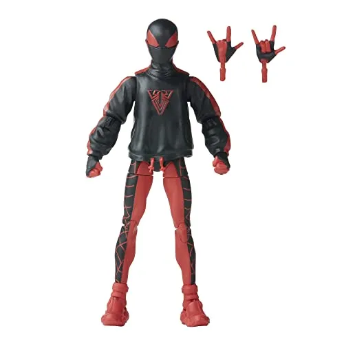 Spider-Man Hasbro Marvel Legends Series Miles Morales Action-Figur - Actionfiguren für Kinder, 15 cm große, vollbewegliche Figur mit austauschbaren Händen und Premium-Design – ideal für Sammler und Marvel-Fans.