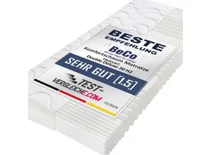 Komfortschaummatratze Double Deluxe 90x200 cm - Hochwertige Matratze mit 20 cm Höhe und Schulter-Entlastungssystem für optimalen Schlafkomfort. TÜV Süd getestet und über 2.000 5-Sterne-Bewertungen!
