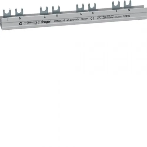 Hager KDN263AZ 2P 10qmm für ARFxxxD 12 Module Phasenschiene