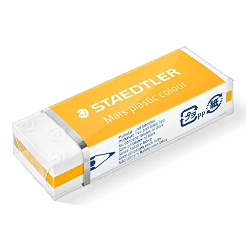 STAEDTLER Radierer Mars plastic colour, geringe Krümelbildung, Phthalat- und latexfrei, 1 Stück, 52650E1-11