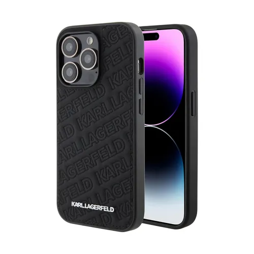 Karl Lagerfeld Handyhülle für iPhone 15 Pro Max - Robuste Schutzhülle in Schwarz, ideal für maximalen Schutz. Schocksicher und rutschfest, perfekt für einen stylischen Alltag.