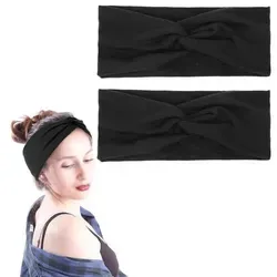 2er Set Schwarze Stirnbänder für Damen – Modische Haaraccessoires - Vielseitige Stirnbänder für jeden Anlass – ideal für Sport, Alltag oder Partys. Aus hochwertiger Baumwolle gefertigt, bieten sie hervorragenden Tragekomfort und bleiben rutschfest. Perfekt zum Teilen oder Verschenken!