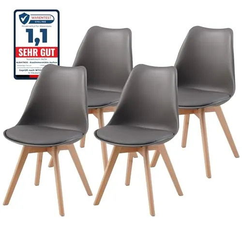 Albatros AARHUS Esszimmerstuhl 4er Set in grau von ALBATROS