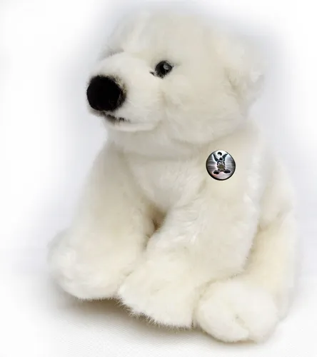 kleiner Eisbär TROJAN Polarbär sitzend Plüschtier Plüschbärchen Kuscheltier