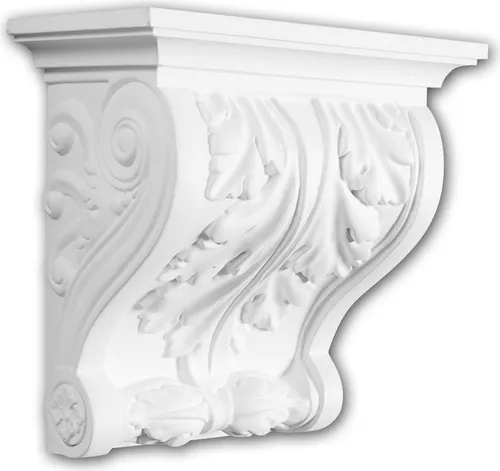 Profhome Wanddekoobjekt 119007 Konsole - Sonstige Wanddekoration, elegantes Zierelement aus vorgrundiertem Polyurethan, ideal für stilvolle Akzente in jedem Raum.