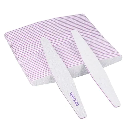 Stück Nagelfeilen, professionelle Nagelfeile, doppelseitig, wiederverwendbar, 180/240 Grit für Nagelstudios, Nagelkunst zu Hause 40