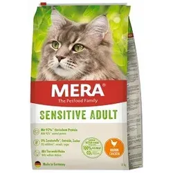 mera Cats Sensitive Adult Huhn Trockenfutter 10 kg - Katzenfutter ohne Getreide, 92% tierisches Protein und Tierwohl-Huhn für eine gesunde Verdauung und glückliche Katzen.