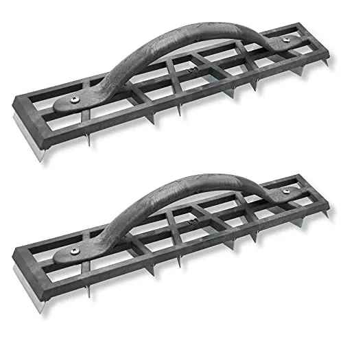 2er Set DEWEPRO® Handhobel - Gipserhobel - Kantenhobel - Hobel - Putzerhobel - extra leicht mit 8 Stahlklingen - Abmessung: 465x90mm - Schleifraspel