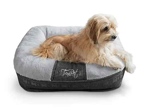 TrendPet LunaLounge Kuschelbett für Hunde und Katzen in 3 Größen und Farben (L, Grau)