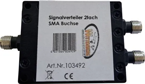 Wittenberg Antennen Antennen Verteiler SMA-Buchse - Repeater, Extender & Antennen – Hochwertiger 2-fach Signalverteiler für optimale Frequenzübertragung von 800 MHz, ideal für verbesserte Signalstärke.