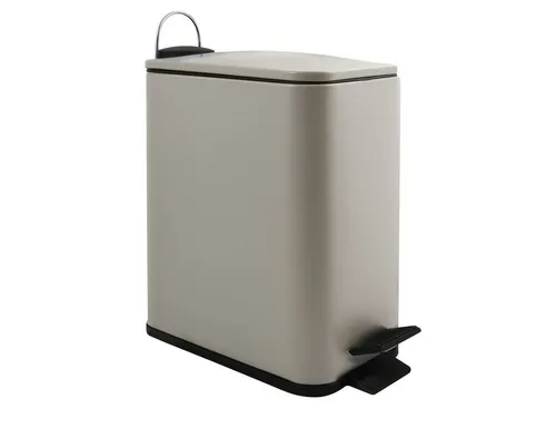 Spirella Kosmetikeimer 5 Liter Edelstahl mit Absenkautomatik - Eleganter Badezimmer Mülleimer mit 5 Litern Fassungsvermögen, Softclose-Funktion und praktischem Inneneimer für müheloses Leeren und Reinigen.