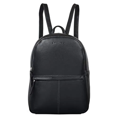 STILORD 'Conner' Leder-Rucksack groß - Vintage Daypack für 13,3 Zoll Laptops - Eleganter Damen-Rucksack aus hochwertigem Rindsleder mit Vintage-Design. Ideal für Uni und Freizeit, bietet Platz für Laptops und A4 Unterlagen.