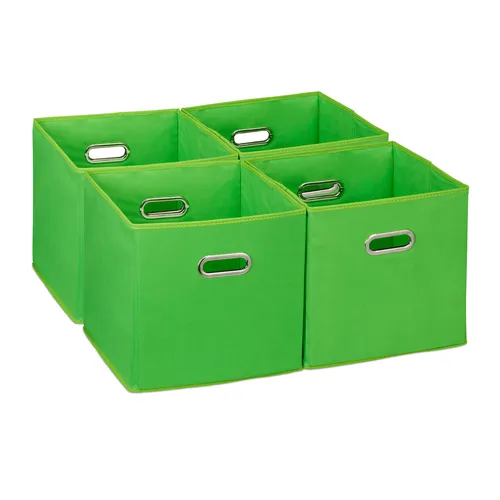 Aufbewahrungsbox 4x Faltkiste 30x30x30cm Schrankbox faltbar Stoffbox Regalbox