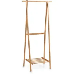 Zeller Present Kleiderständer aus Bambus, 73.5x44.5x159 cm in beige von Zeller