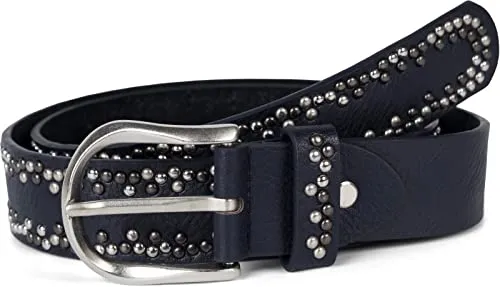 styleBREAKER Nietengürtel Midnight Blue mit bunten Nieten in blau von styleBREAKER