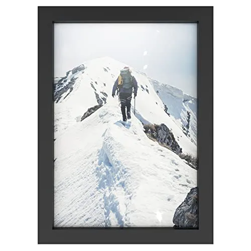 INTIRILIFE schöner Rahmen für Poster und Bilder in Schwarz - Größe 32.5 x 23.8 cm - Elegante Dekoration Edel Posterrahmen Bilderrahmen