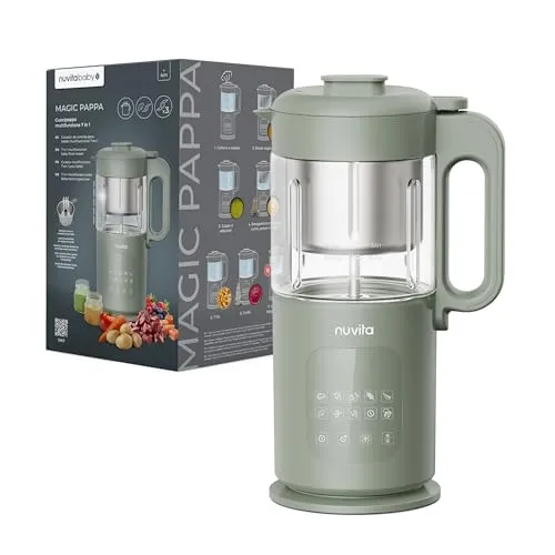 Nuvita Magic Pappa 7-in-1 Multifunktionaler Babynahrungszubereiter – Dämpft, Pürieren, Zerkleinert, Bereitet Pürees, Smoothies und Homogenisierte Essen mit Selbstreinigungsfunktion, Nuvita Chef app