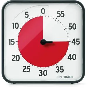 Time-Timer Timer Medium, 60 Minuten, magnetisch - Eieruhren mit visuellem Countdown und abschaltbarem akustischen Signal. Ideal für konzentriertes Arbeiten oder Lernen, zeigt die verbleibende Zeit anschaulich an.