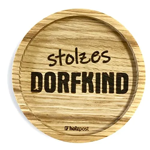 Glasuntersetzer & Bierdeckel Braun von Holzpost
