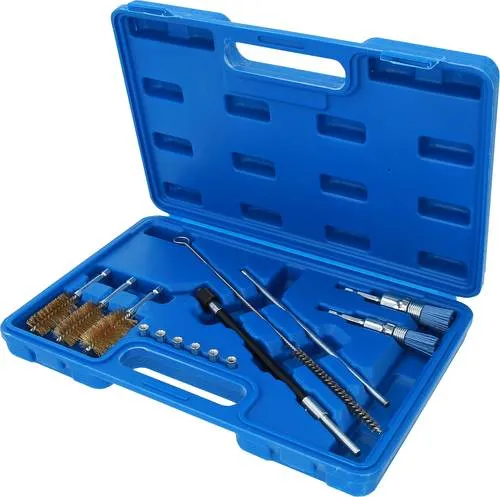 Brilliant Tools BT551380 Injektorsitz- und Schacht-Reinigungs-Satz, 14-tlg - 14-teiliges Set für die gründliche Reinigung von Injektorschächten und Sitzflächen, verhindert das Austreten von Verbrennungsgasen und sorgt für optimale Injektordichtung. Ideal für eine Vielzahl von Fahrzeugen.