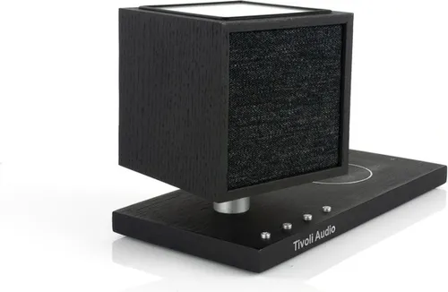 Tivoli Audio Revive Schwarz - Tragbarer Bluetooth-Lautsprecher mit LED-Nachtlicht, kabelloses Laden und schwenkbarem Lautsprecher für besten Klang