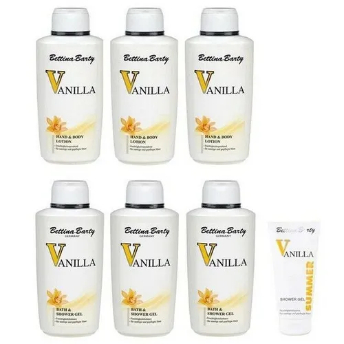 Bettina Barty Vanilla Body Lotion + Shower Gel, je 3 x 500ml + Shower Gel 150ml