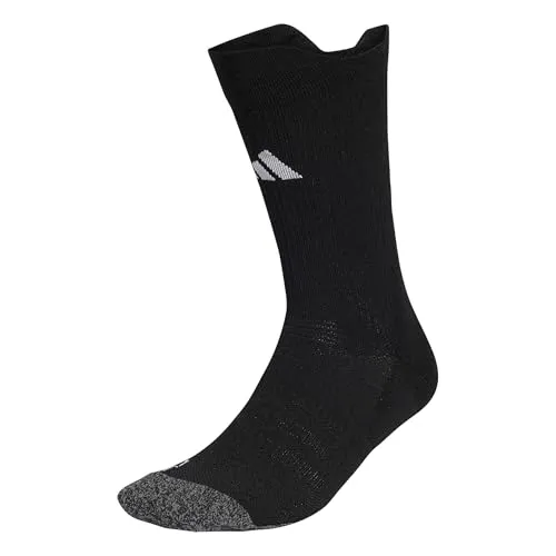 adidas Unisex Football Cushioned Performance Crew Socks, black/white, 4.5-6