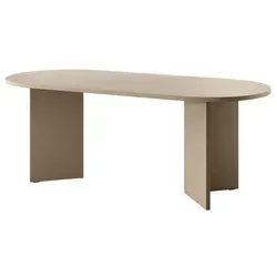Selsey OVO Esstisch oval, Cappuccino, 90x204 cm von Selsey