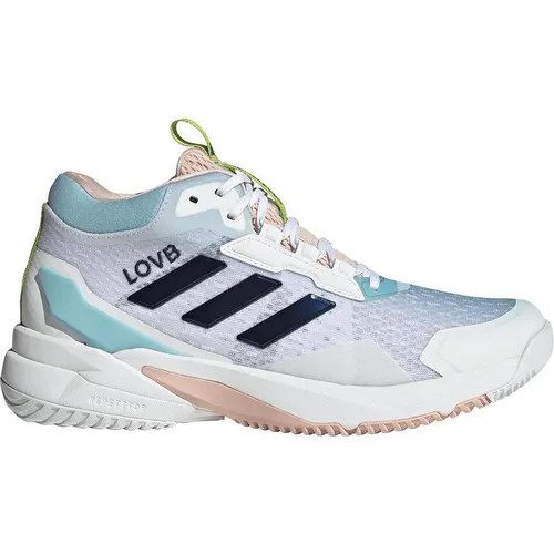 adidas CrazyFlight 6 Mid Hallen-Indoorschuhe Damen, 39 1/3 - Badmintonschuhe Damen mit atmungsaktivem Mesh-Obermaterial und BOOST Zwischensohle für explosive Bewegungen und optimale Dämpfung. Ideal für maximalen Halt und Stabilität auf dem Spielfeld.