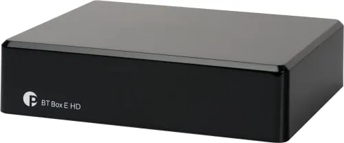 Pro-Ject BT Box E HD: High Definition BT5.0 Audioempfänger - Hifi-Receiver für kabelloses Musikstreaming in High Definition mit aptX HD, einfache Installation und schnelle Verbindung in nur 3-5 Sekunden, ideal für audiophile Nutzer.