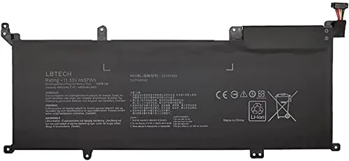 WYGUO C31N1539 C31Pn9H 0B200-01180200 Laptop-Akku-Ersatz für ASUS Zenbook UX306 UX306U UX306UA Series(11.55V 57Wh)