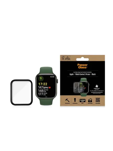 PanzerGlass Apple Watch Series 8 | 7 | 41mm | Displayschutzglas - Hochwertiges Displayschutzglas für Ihre Apple Watch. Kratzfest, schockresistent und wasserabweisend – für optimalen Schutz im Alltag. Einfache Installation und 100% Touch-Empfindlichkeit für ein originales Bedienerlebnis.
