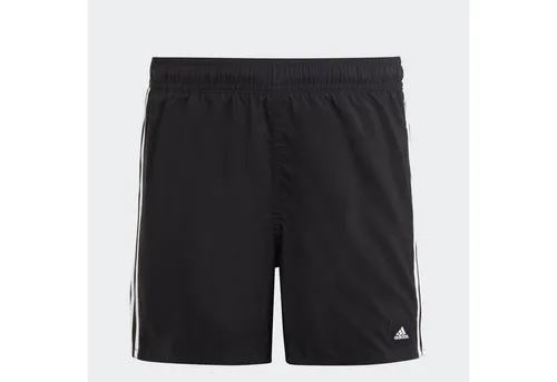 adidas Jungen 3-Stripes Swim Shorts, Black/White, 7-8 Years - Badeshorts mit elastischem Bund und innen liegendem Kordelzug für optimalen Sitz und Komfort beim Schwimmen.