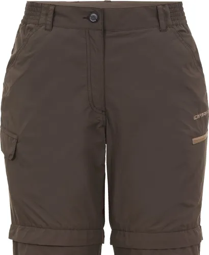 Icepeak Zip Off Outdoorhose Damen – Wasserabweisend und vielseitig - Die Icepeak Zip Off Outdoorhose für Damen ist wasserabweisend und bietet durch abnehmbare Hosenbeine maximale Flexibilität. Ideal für Wanderungen und Reisen, schnell trocknend und pflegeleicht – der perfekte Begleiter bei wechselhaftem Wetter.