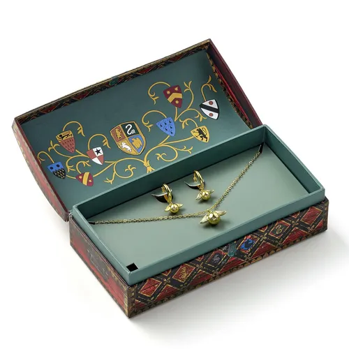 Harry Potter Quidditch Geschenkbox mit Golden Snitch Halskette