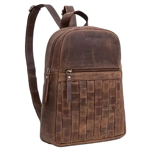 STILORD 'Ilda' Lederrucksack Damen - Vintage Cityrucksack für 12,9 Zoll iPads - Damen-Rucksackhandtaschen aus einzigartigem Vintage Echtleder, mit maximalem Tragekomfort dank verstellbarer Schultergurte und praktischem Stauraum für alle wichtigen Dinge.