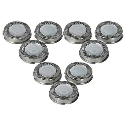 vhbw 9x Ersatz-Scherköpfe kompatibel mit Philips HQ139, HQ33, HQ40, HQ402, HQ30, HQ135, HQ136, HQ130, HQ132 Elektrorasierer, Silber