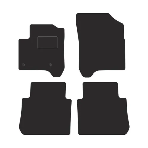 CI01-1 Satz Autoteppiche Velour STREAK Grau für Citroen C3 Picasso 2008-2017 aut