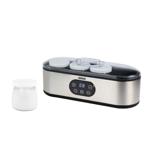 Unold Joghurtbereiter Jogi mit 1 Portionsbehälter, 180 ml in Schwarz/Silber