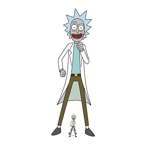 Star Cutouts SC4261 Rick Sanchez Scientist Rick and Morty Karton-Ausschnitt in Lebensgröße