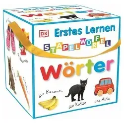 Erstes Lernen Stapelwürfel. Wörter