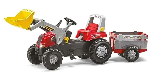 Rolly Toys rollyJunior RT Lader mit Farmatrail (811397) - Kindertraktor mit Farmatrail, ideal für kleine Bauprojekte im Freien und fördert die Kreativität und Motorik der Kinder.