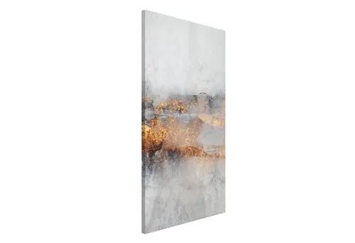 Bilderdepot24 Magnettafel Küche grau Gold-Grauer Nebel, (1-tlg., Magnetboard Pinnwand für die Wand - metallische Tafel für Magnete), Magnetwand groß mit Motiv Büro Memoboard magnetisch Hochformat